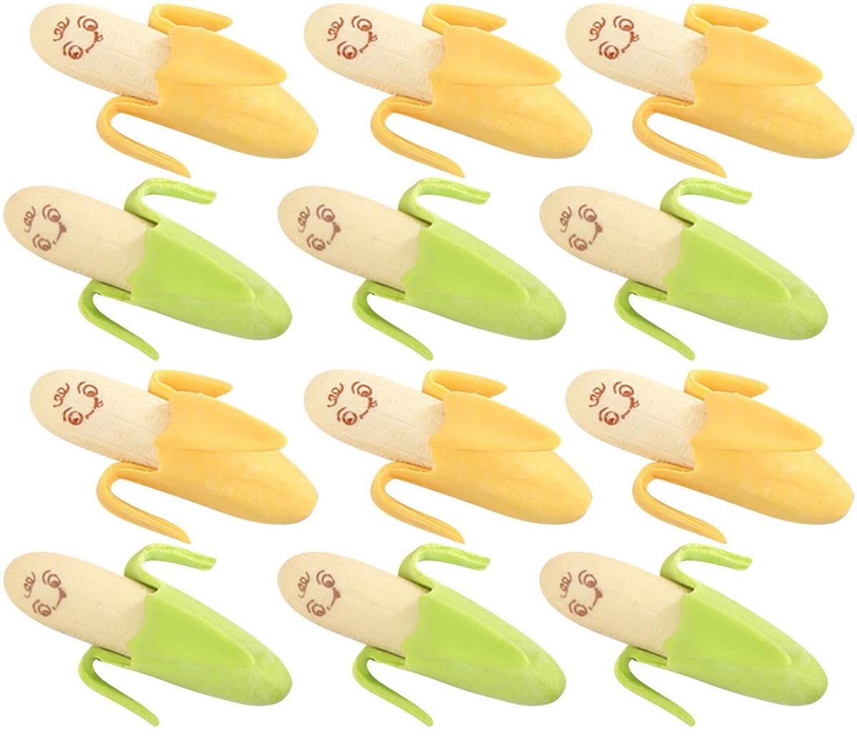 Solidchoice - 70 Stuks Mini Bananen Gummen voor School en Feesten