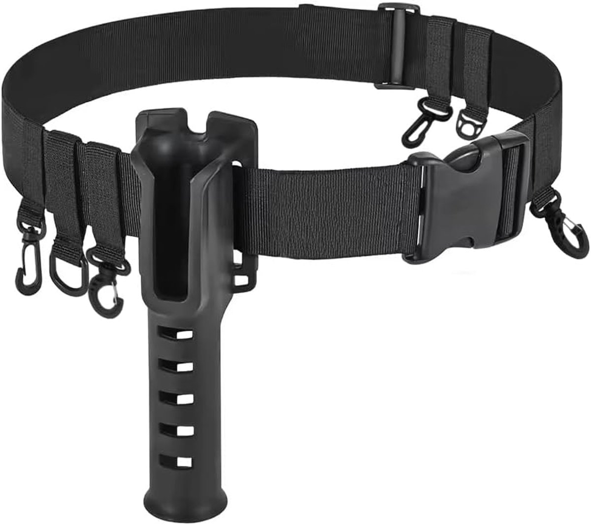 Vissersriem met hengelhouder en 6 accessoires - verstelbaar van 76 tot 118 cm - licht en comfortabel - ShopVlot
