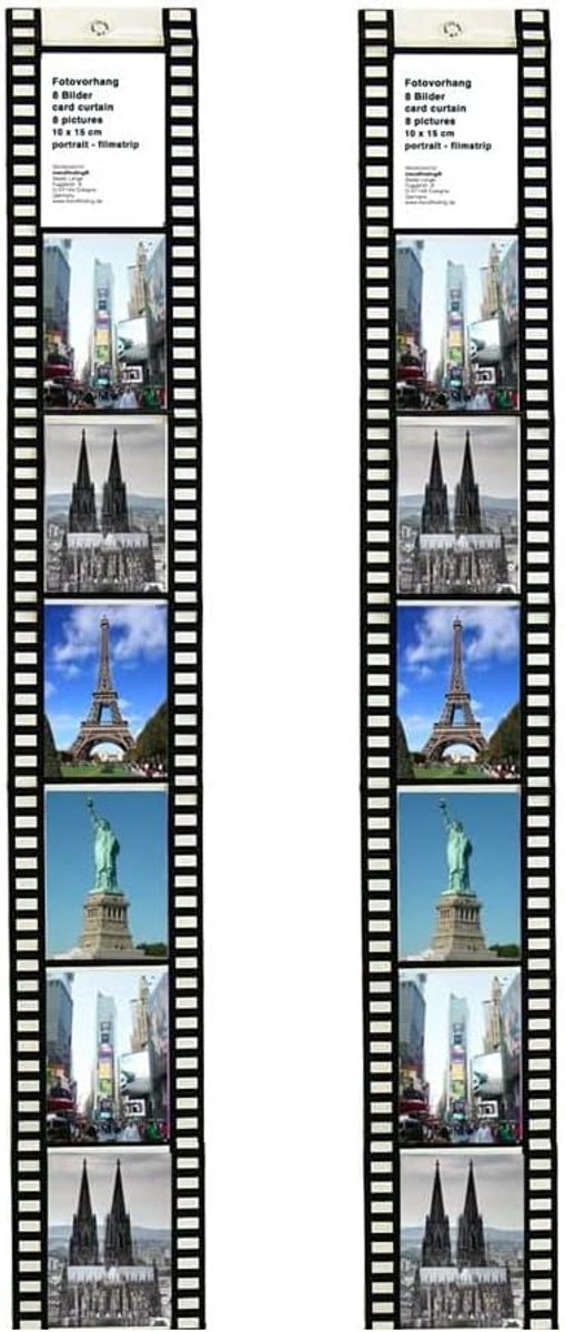 Foto houders set van 2 - Filmstrips 10x15 of 13x18 cm - Transparant plastic - Creëer een unieke fotowand - ShopVlot