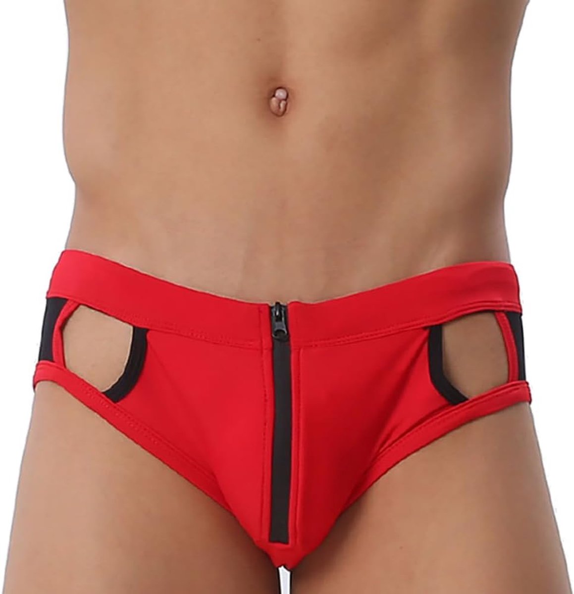 Hardloopshorts heren M - D rood - ademend materiaal - ideaal voor sporten - ShopVlot