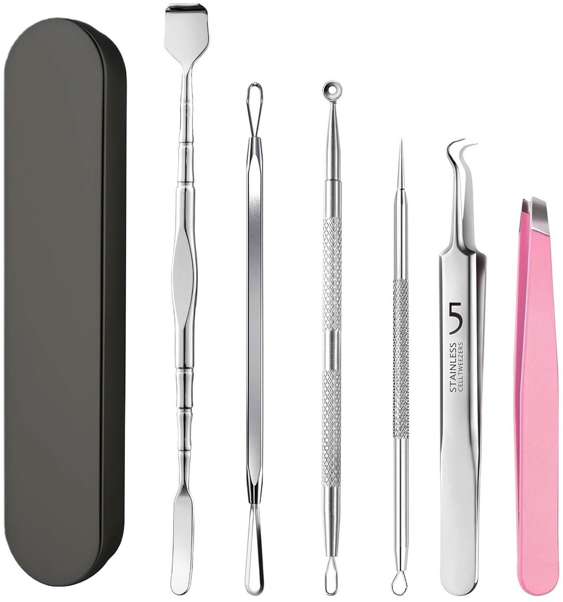 Solidchoice - 6-Delig Blackhead Verwijder Set van RVS