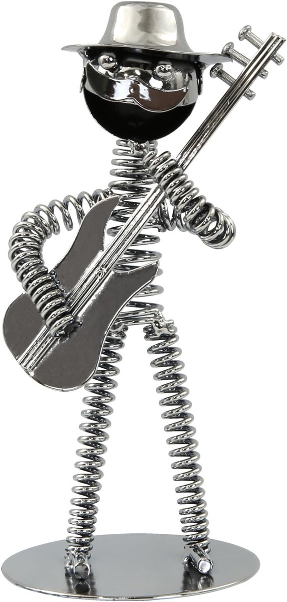 Solidchoice - Creatieve Beeldhouwwerk van Muzikant met Gitaar