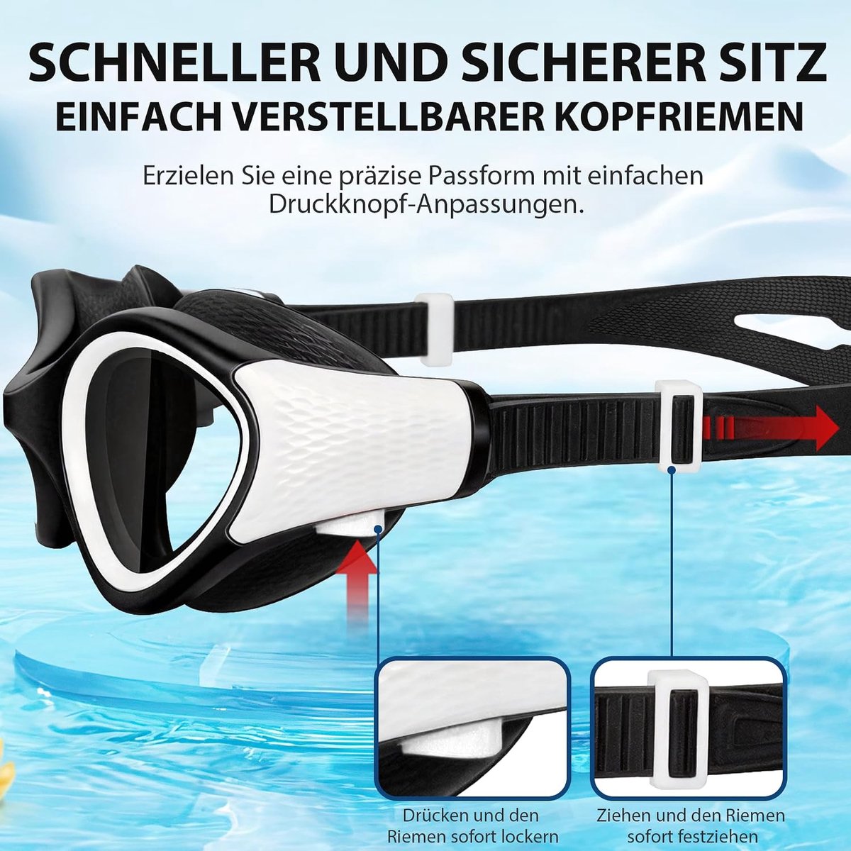 Zwemgoggles Unisex - Anti-fog - Comfortabel en waterdicht - Perfect voor recreatief zwemmen - ShopVlot