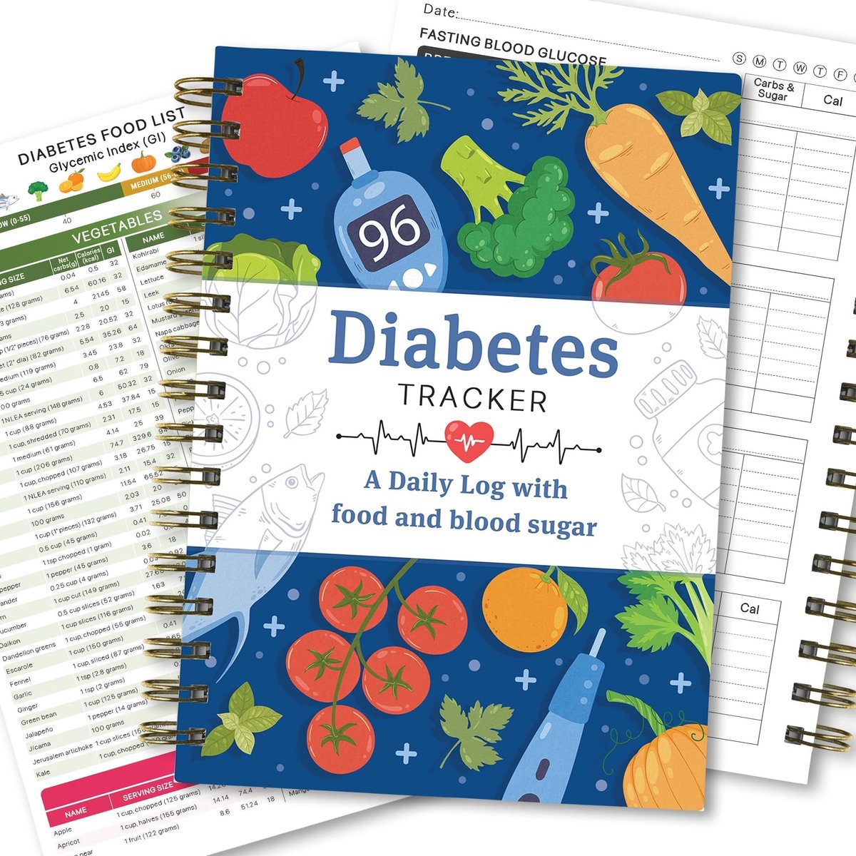Solidchoice - A5 Diabetes Dagboek met Spiraalbinding