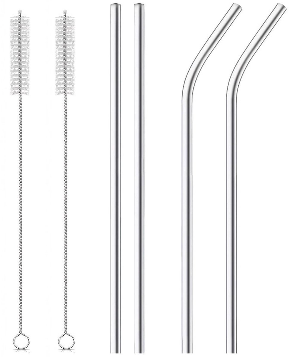 Solidchoice - Set van 4 Herbruikbare RVS Drinktuiten van 30 cm