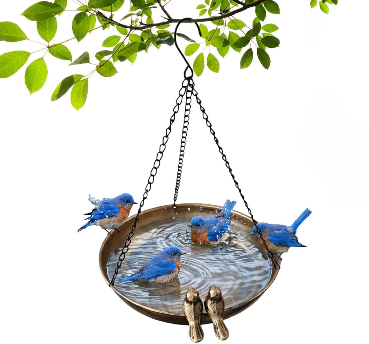 Solidchoice - Metalen Vogelvoederdispenser met Hangketting voor Tuin