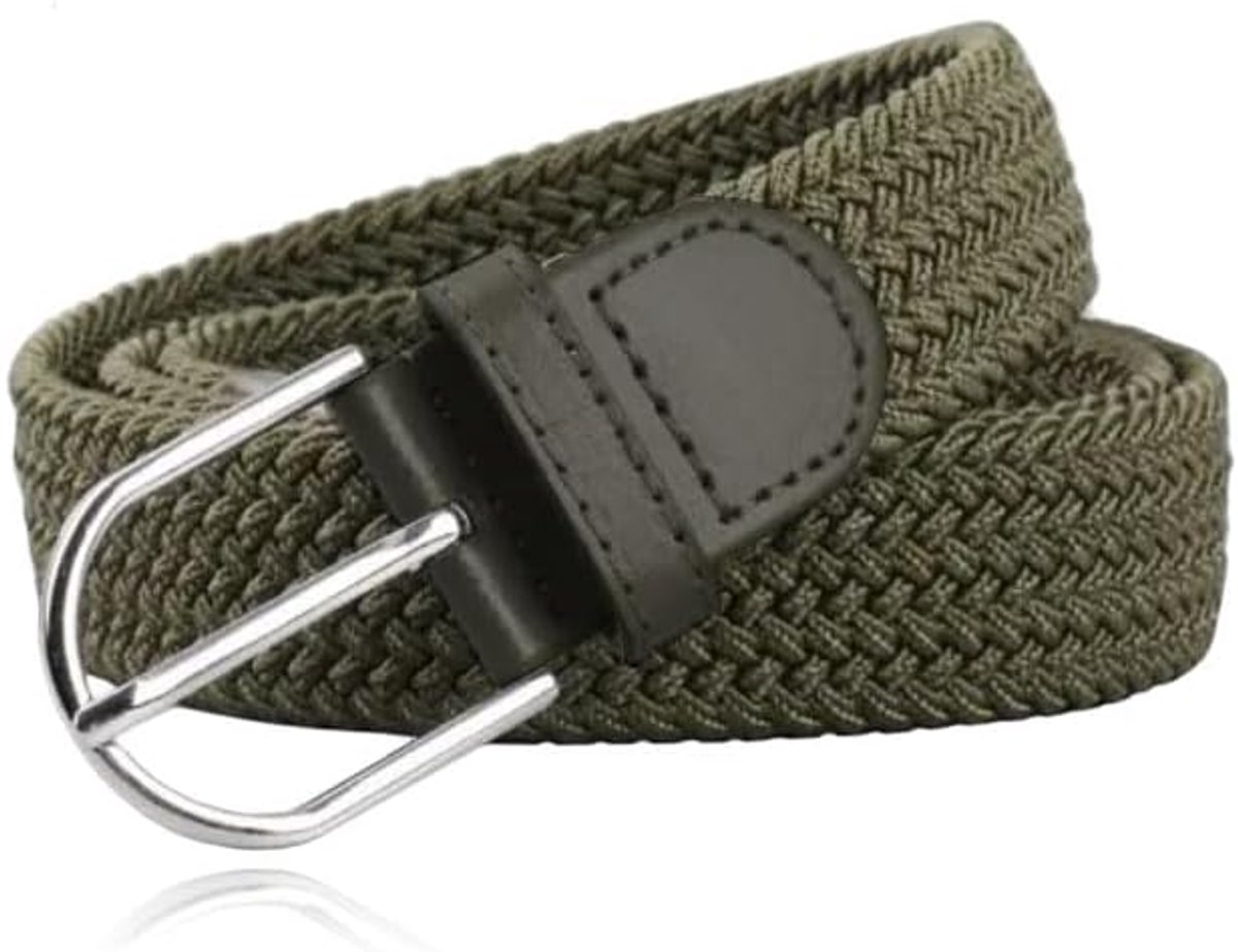 Herencanvasriem - Elastisch, Groen-100cm - ShopVlot