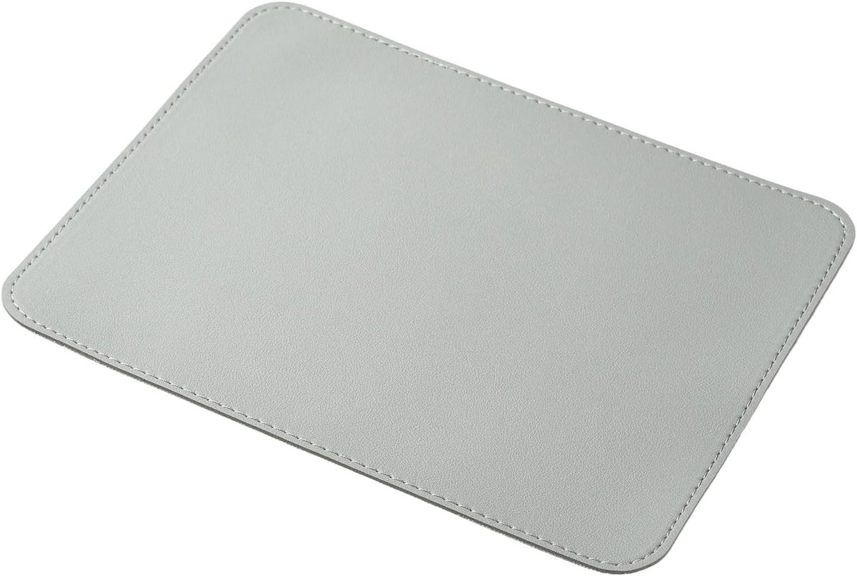 Lederen Muismat Rechthoek Computer Muismat Anti - Slip Muismat voor Kantoor Desktop Dagelijks Gebruik Donkergrijs - ShopVlot