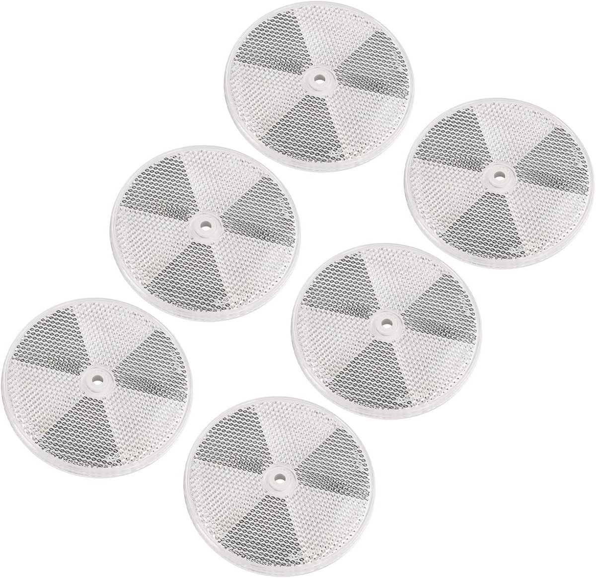 AOHEWEI White Round Screw On Rear Reflectors, Circular Screw Mount Safety Reflectors For Caravan Truck Trailer Boat - ShopVlot