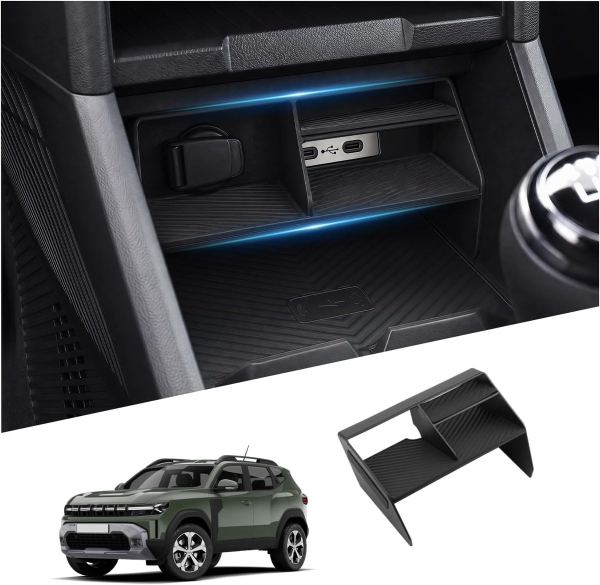 Dacia Duster 2024 2025 2026 Center Console Storage Box Drawer for Dacia Duster 2024 Hidden Organiser Armrest Holder - ShopVlot