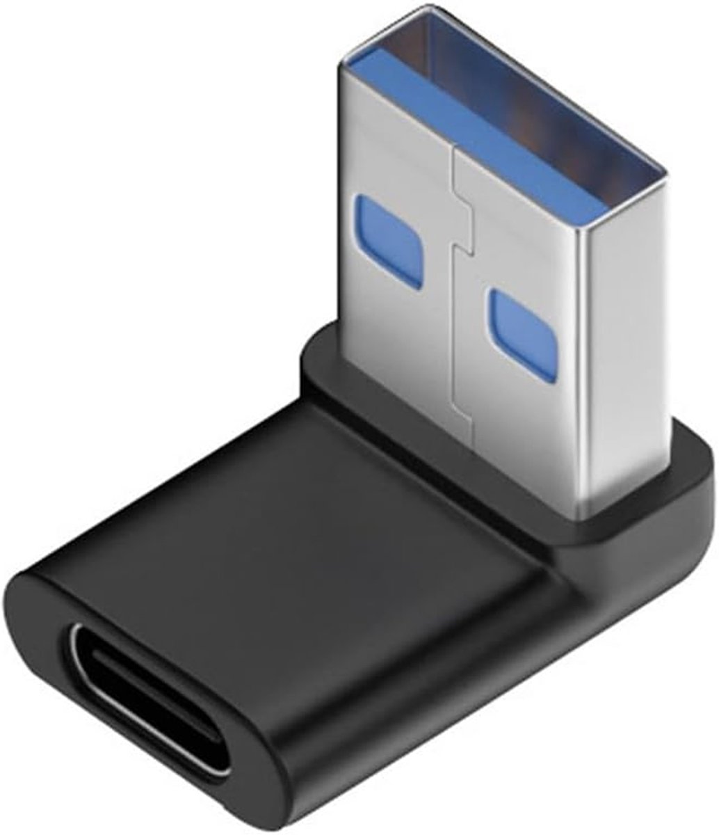 xiwai 90 Degree Down Angular USB-C Type C Female to USB 3.0 A Male Data Adapter for Laptop Desktop - ShopVlot