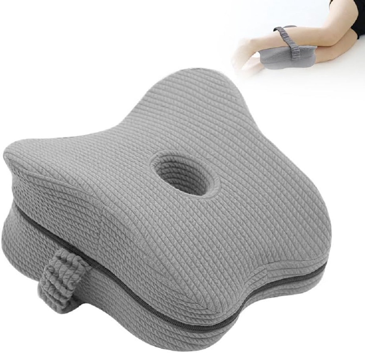 Knee Pillow for Side Sleepers, Ergonomic Leg Cushion with Removable and Washable Cover, Knee Pillow with Memory Core - ShopVlot