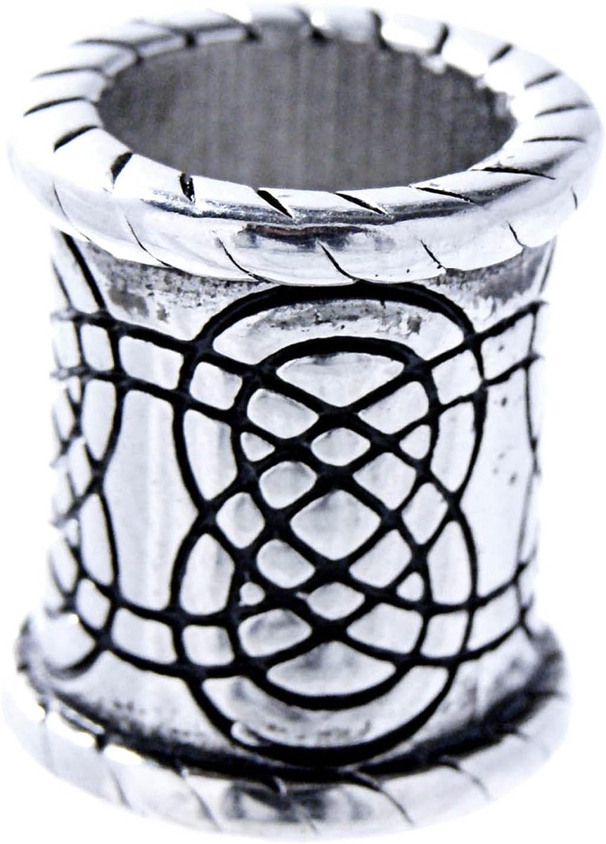 Kiss of Leather Beard Bead Hair Bead Stainless Steel Celtic Knot 8mm, Stainless Steel, No Gemstone - ShopVlot