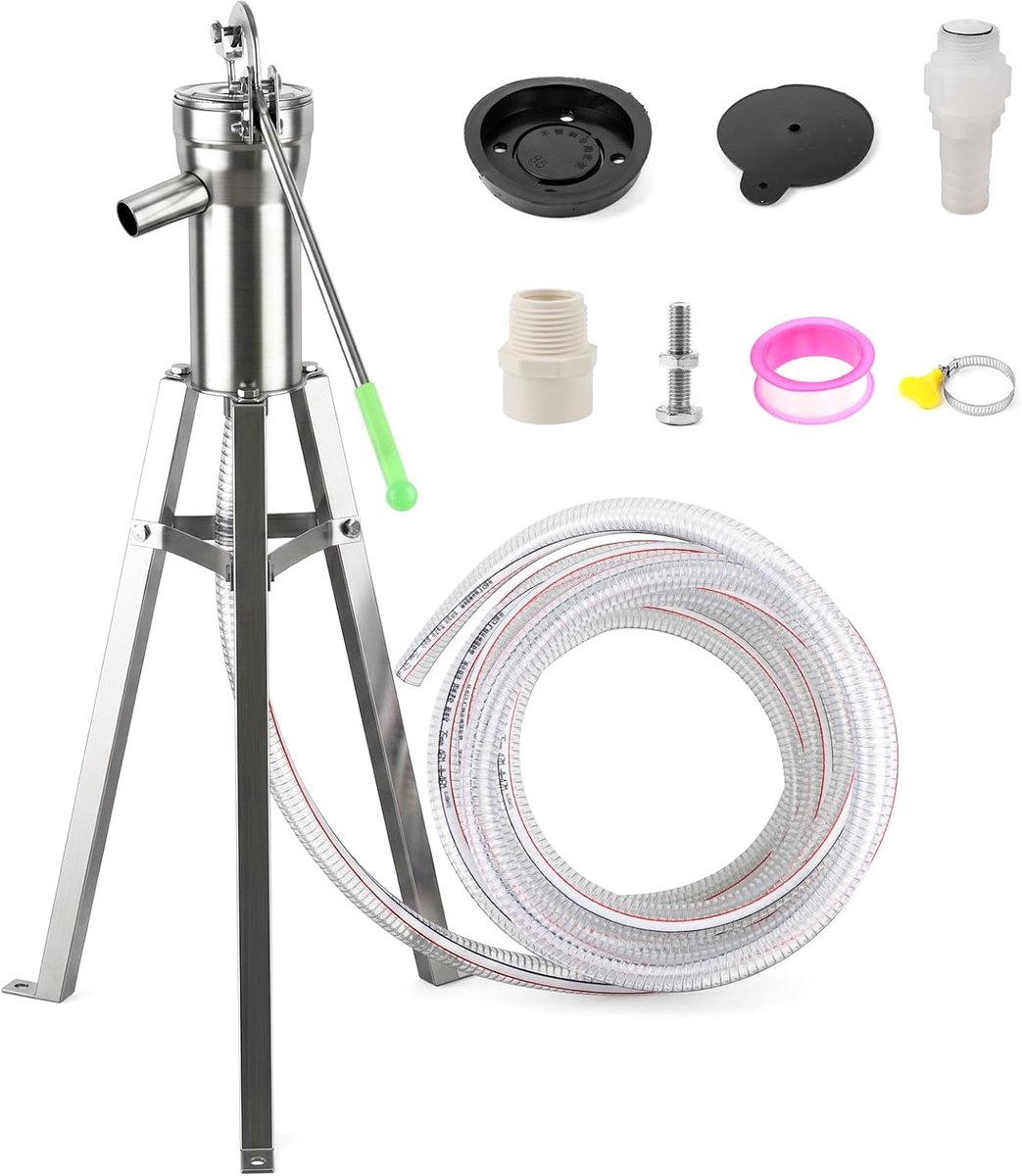 Swivel pump hand pump water for fountain with 10m hose 58cm standard - ShopVlot