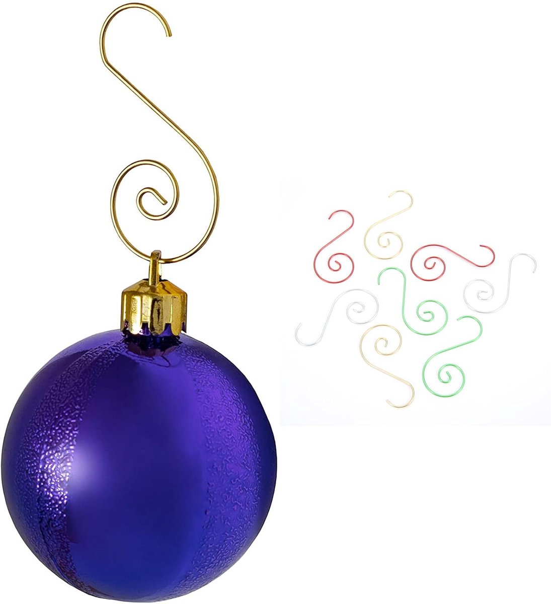 80 stuks 50 mm kerstdecoratiehaken kerstboomhangers kerstboombal hanger kerstboomversiering haken, zeer geschikt voor - ShopVlot
