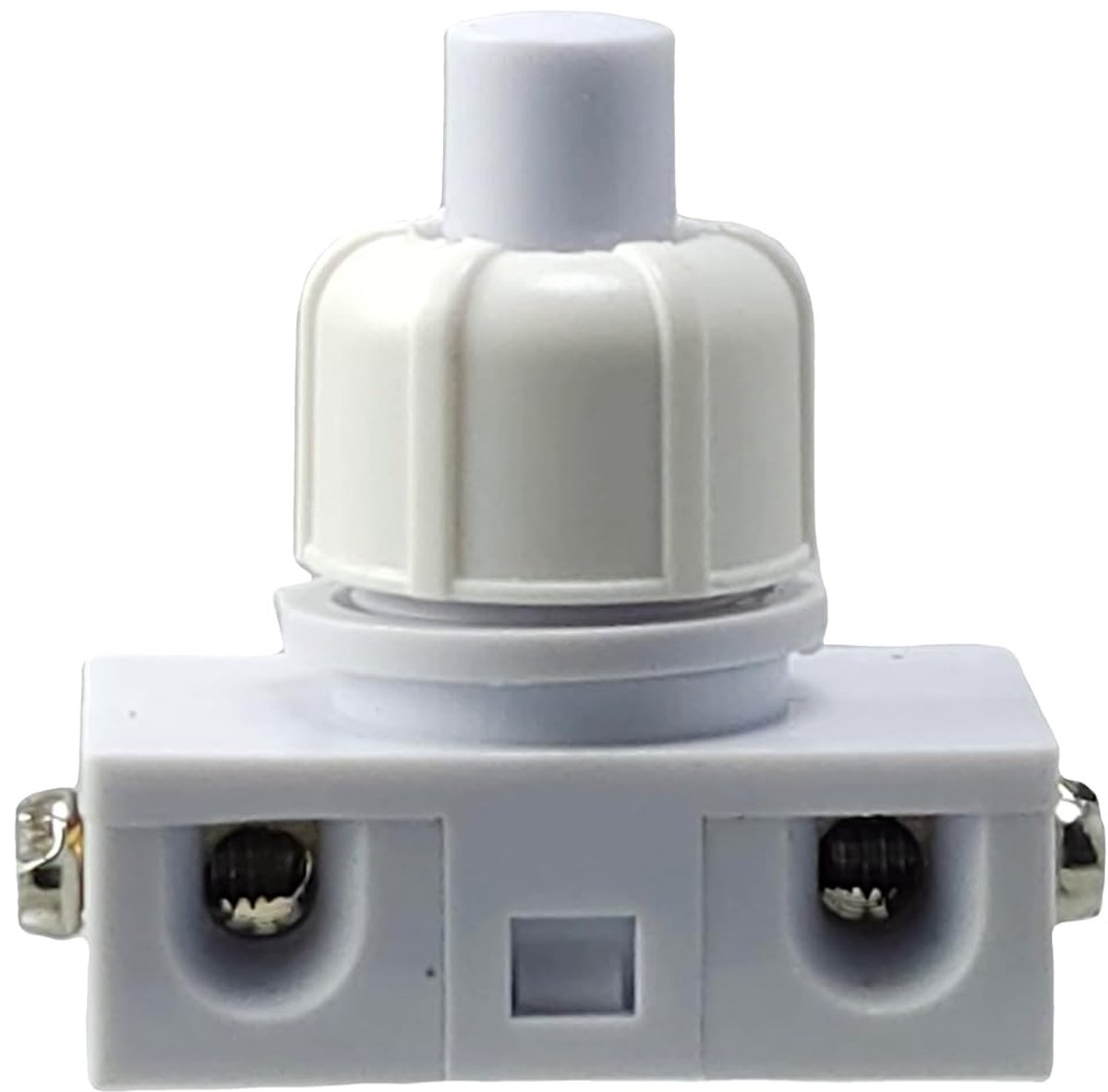 Flush-mounted pressure switch with screw contacts for lamps and devices 250V 2A white - ShopVlot