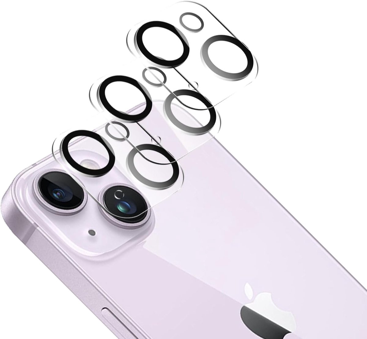 Gehard Glas Camera Lens Protector 3 Stuks voor iPhone 14 Plus/15 Plus/14/15, Krasbestendig, Helder, Anti-Vingerafdruk - ShopVlot