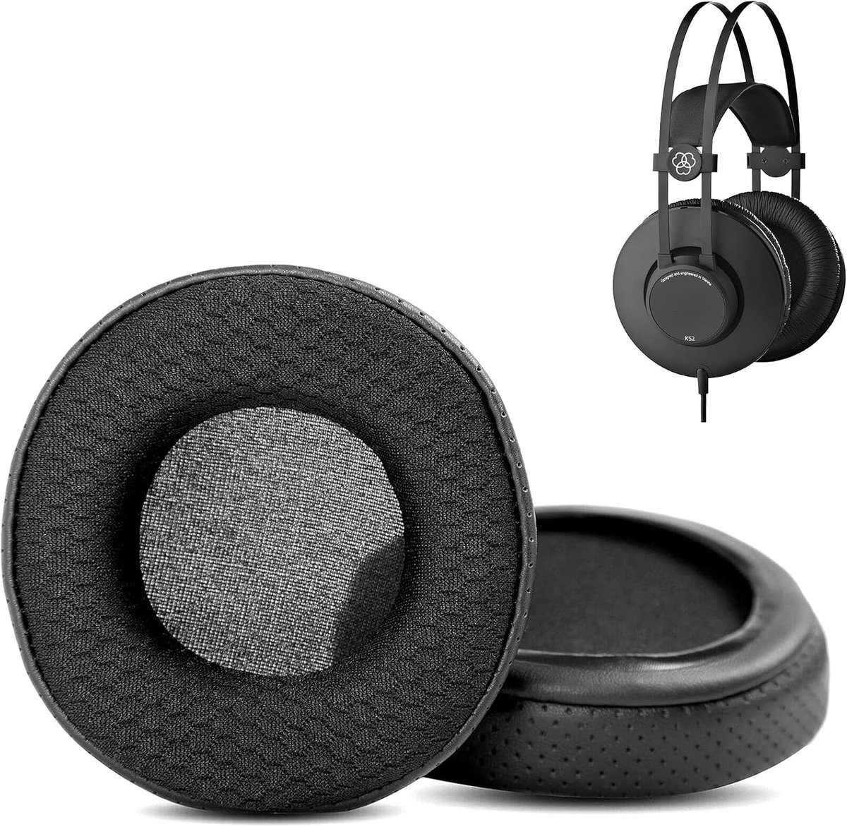 Ear Pads Compatible with AKG K52 K72 K92 K240 Headphones Ear Pads Replacement Cushion (Breathable Leather/Durable - ShopVlot
