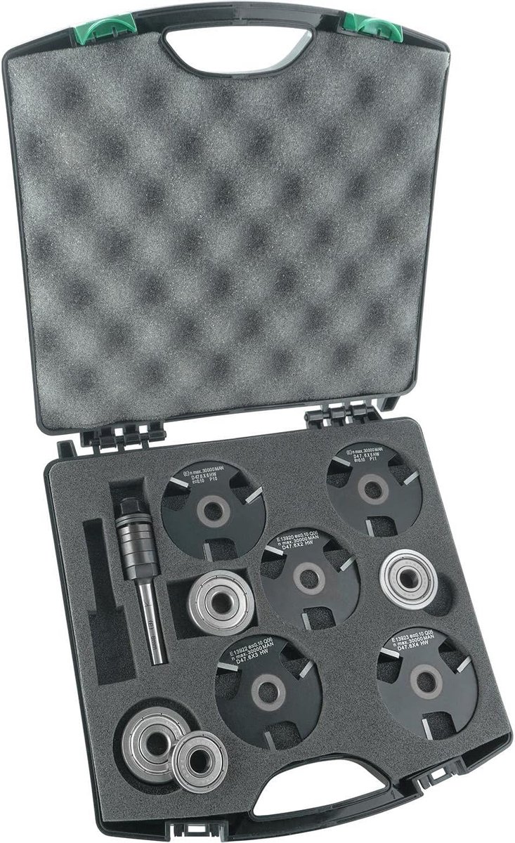 ENT 09070 10-piece disc groove cutter set HW 2-3-4-5-6 mm Ø 47.6 mm Z3 incl. Ball bearing - ShopVlot