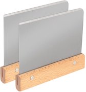 Solidchoice - 2 Stuks RVS Deegschrapers met Houten Handvat