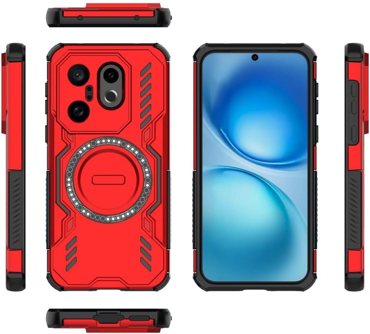 YUXING Case forVivo X200 FE, militaire kwaliteit bescherming harde PC zachte TPU bumper achterkant [anti-slip textuur] - ShopVlot