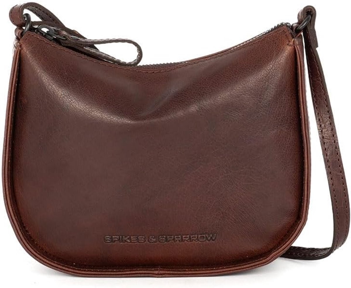 Leather Cross body Emilie, Dark Brown - ShopVlot