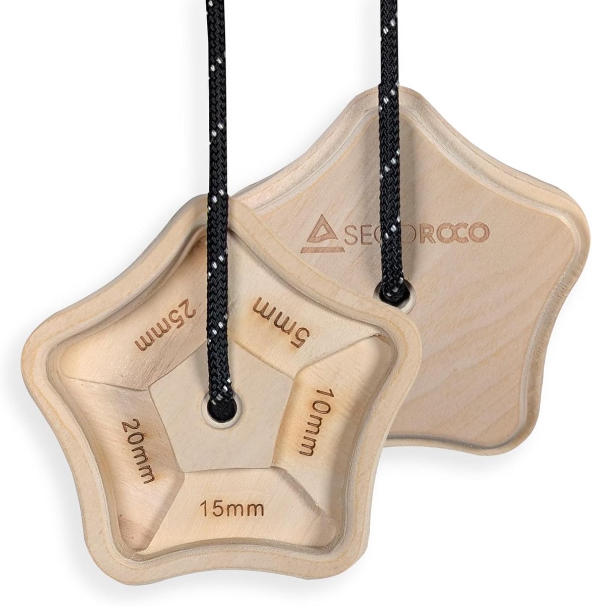 Finger Trainer Wood - Grip Strength Trainer 5-25 mm with Rope - ShopVlot