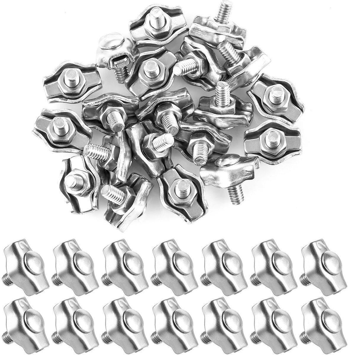 Kabelclips 2 mm - 304 roestvrij staal - 100 stuks - ideaal voor stevige bevestiging - ShopVlot