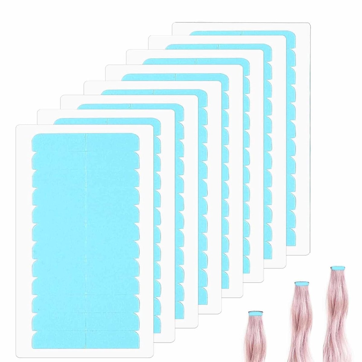Haarverlenging tape - 96 stuks - Dubbelzijdige plakband - Sterk en waterdicht - Geschikt voor haarextensions - ShopVlot
