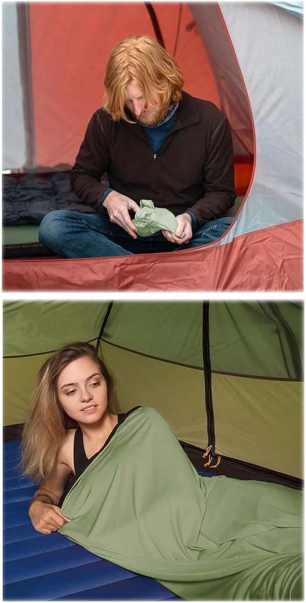 Ultralichte Slaapzak voor Reizen, Ideaal voor Zomer, Inclusief Oogmasker en Oordoppen, Perfect voor Backpacken en Hotels — afbeelding 4