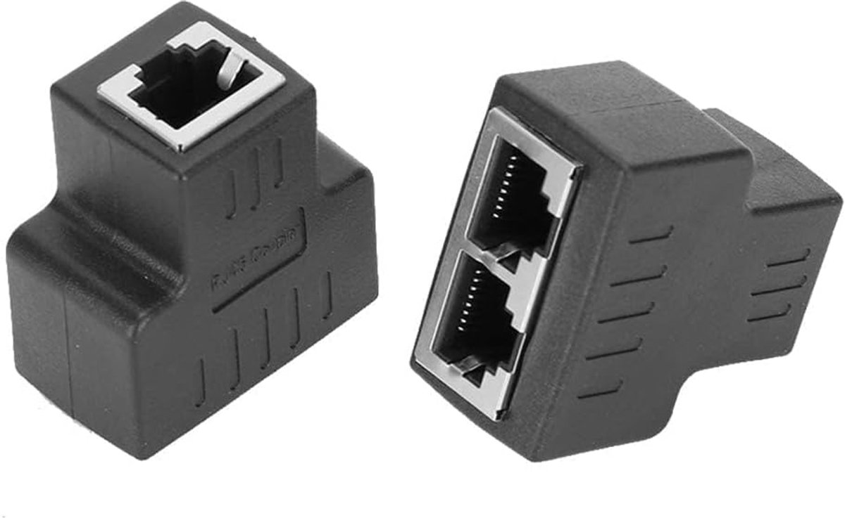RJ45 Coupler - 2 Stuks Ethernet Kabel Adapter - Splitter voor Internetverbinding - Gemakkelijk te gebruiken - ShopVlot