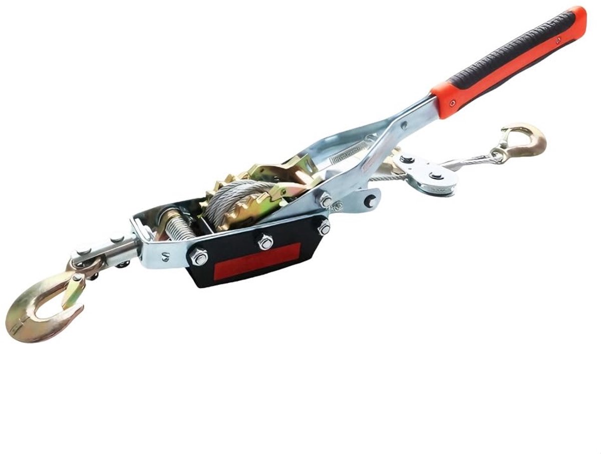 Handlieren 4 ton - 6mm staal kabel - 3 haken - ideaal voor het trekken van boten - ShopVlot