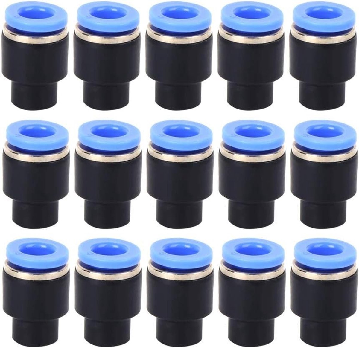 50 Stuks Luchtpijp Stoppen, Pneumatische Doppen voor 6mm Push Fit, Plastic en Messing Quick Insert voor Mechanische Toepassingen