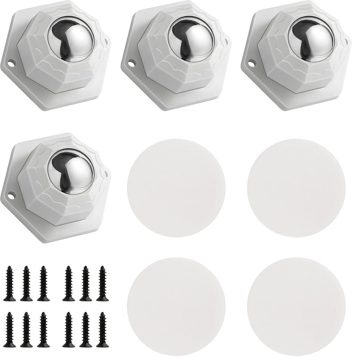 Meubelwielen 4 Stuks - Zware Belasting 200 kg - Multifunctioneel - Eenvoudig verplaatsen van meubels - ShopVlot