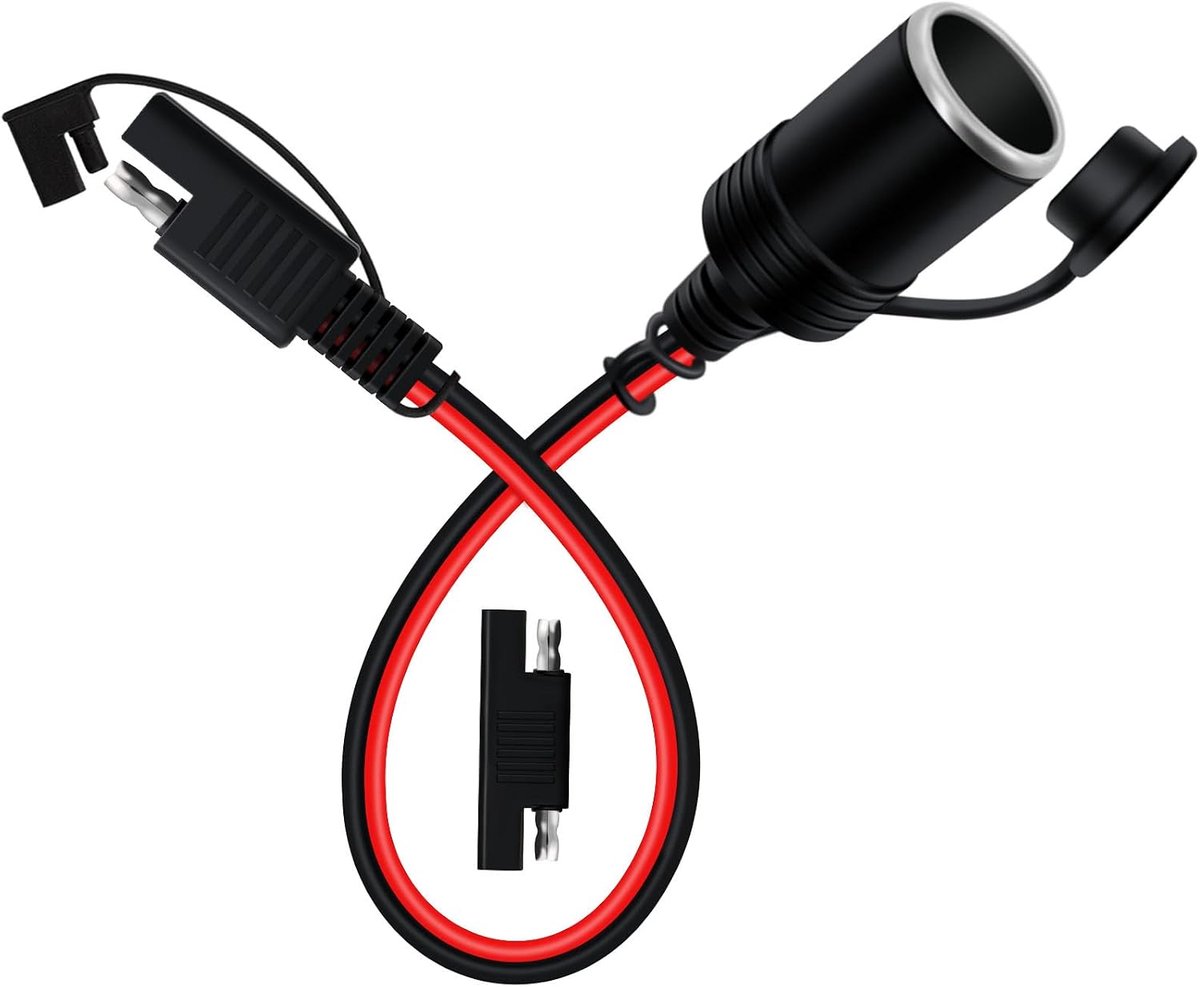 Cigarette Lighter Adapter 12V 24V - 14AWG Heavy Duty Kabel - Polarity Converter - Perfect voor Auto's en Motoren - ShopVlot