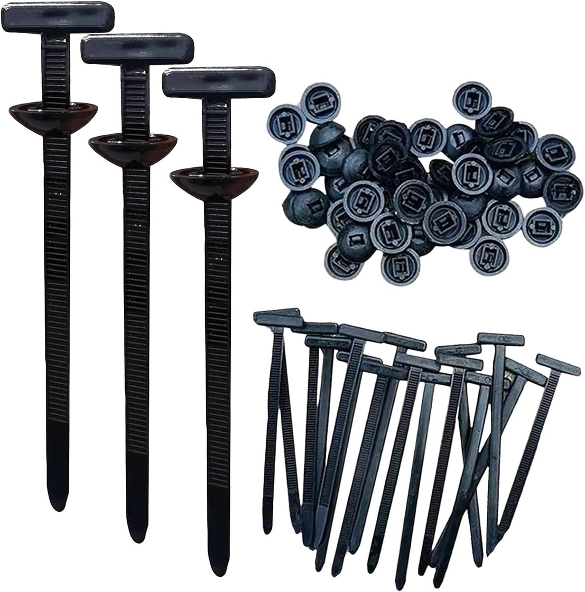Nylon kabelbinders 60 stuks - zelfsluitende clips - robuust materiaal - ideaal voor autoonderhoud - ShopVlot