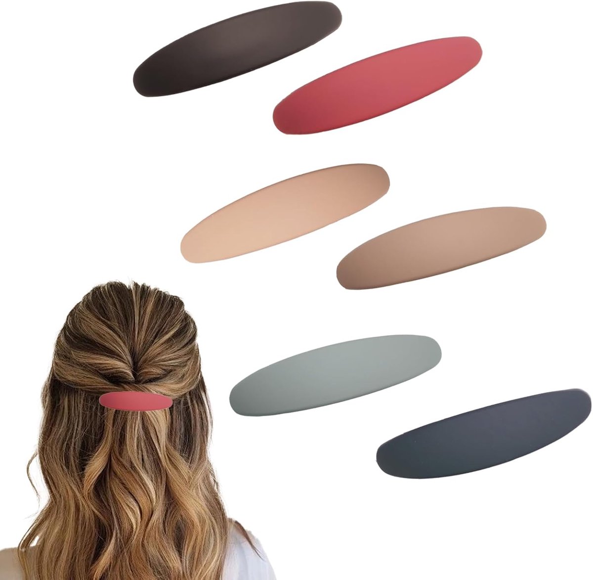 Set of 6 French automatic hairpins for all hair types and hairstyles, stylish vintage hairpins for different - ShopVlot