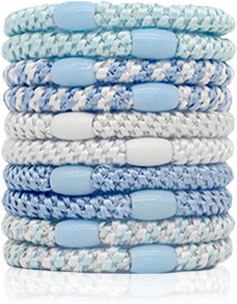 Hair Bobbles, Set of 10 Women's Hair Bobbles, Elastic Hair Bobbles, Multicoloured Elastic Hair Bobbles, Fashionable - ShopVlot