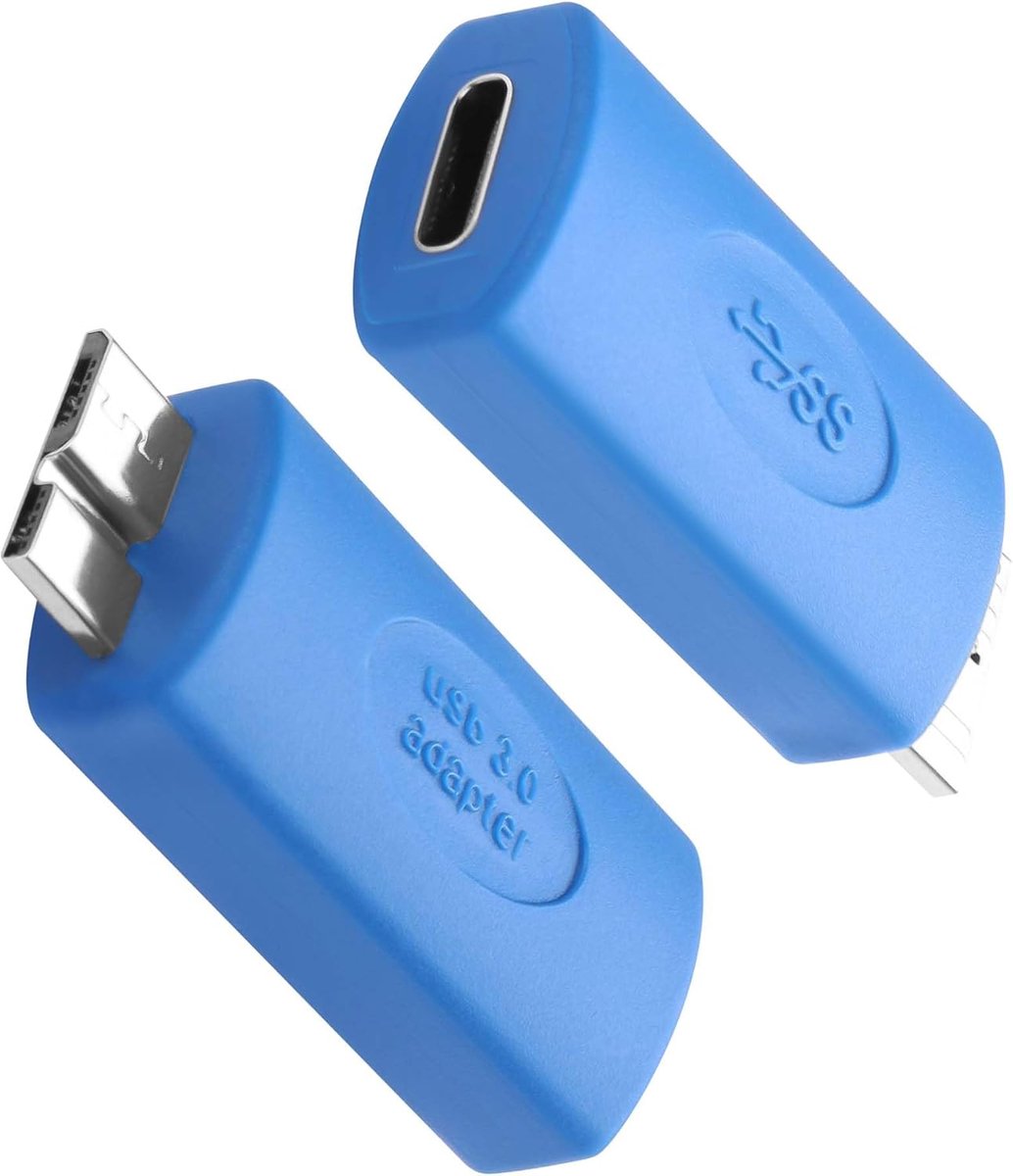 GINTOOYUN 2pcs USB 3.0 Type - C Jack to Micro B Plug Adapter USB C to USB 3.0 Micro B Plug External Hard Drive - ShopVlot