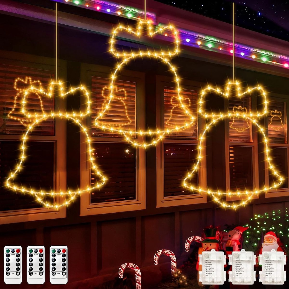 Christmas 165 LED Fairy Lights Fairy Lights Christmas Battery Operated Decoration with Remote Control 8 Modes Fairy - ShopVlot