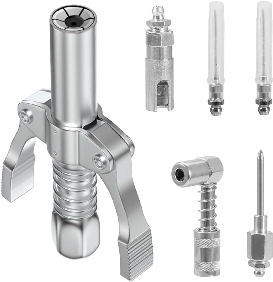 Vetsper-mondstuk, 6 stuks vetpers-adapterset, bevat vetperskoppeling, dubbele handgreep G-koppeling - ShopVlot