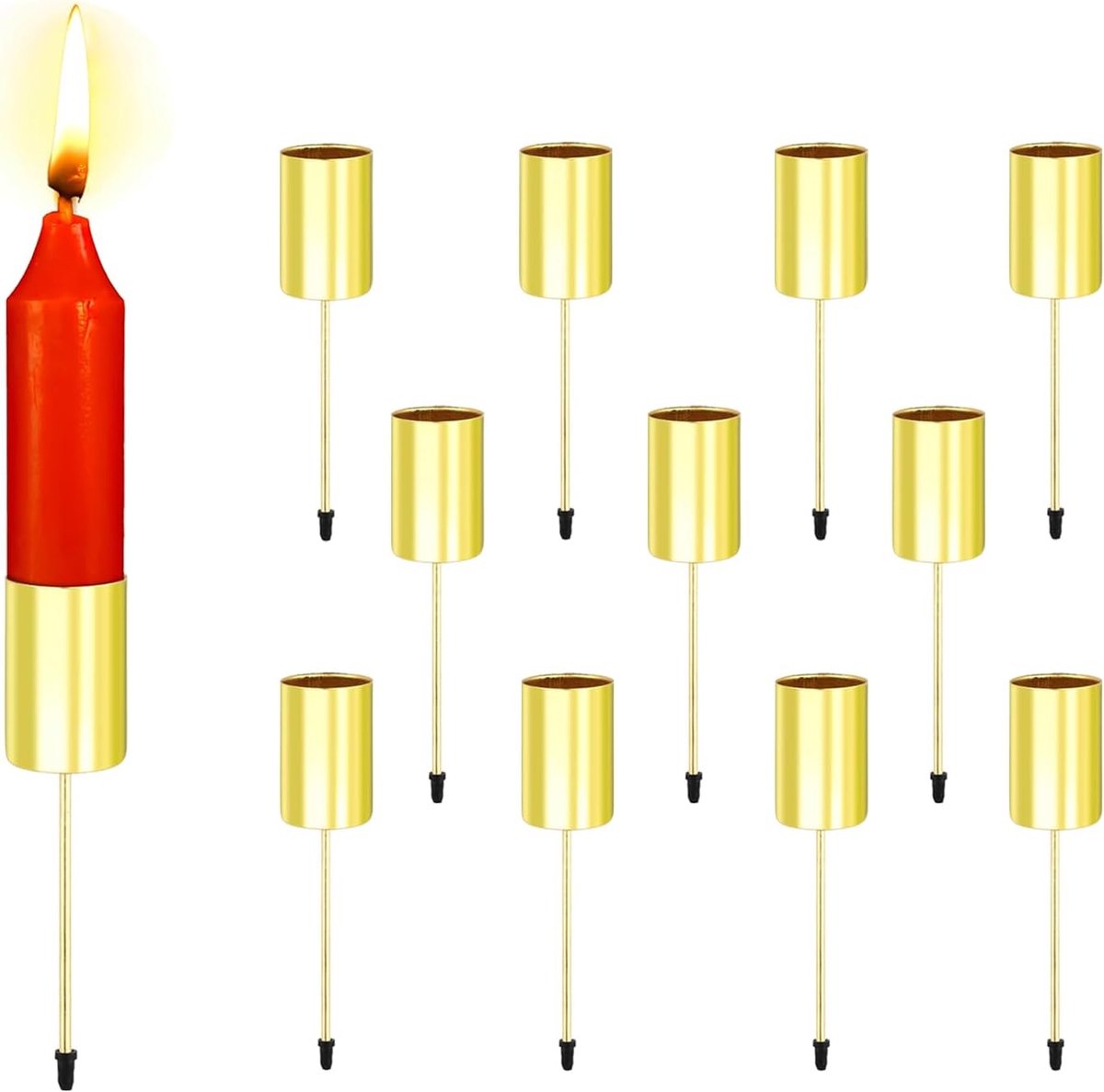 12pcs Advent Wreath, Candle Holder, Crown, Candle Holder, Advent Wreath, Desktop Accessories, for Wedding, Banquet - ShopVlot