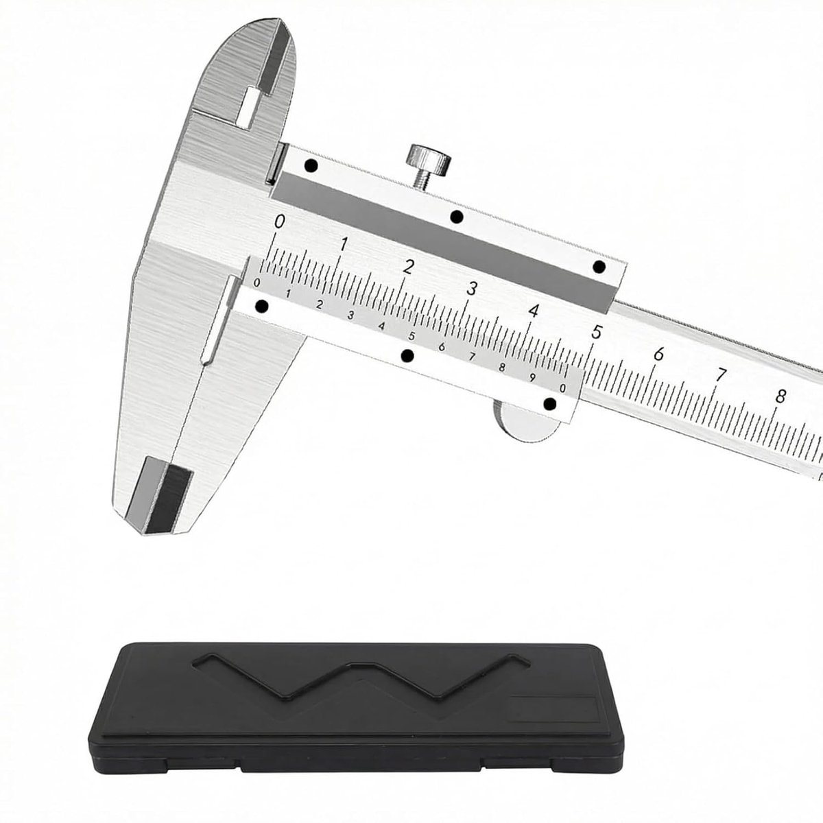 QLK Digitale Schuifmaat 150 mm, Nauwkeurig Meetinstrument 0,02 mm, Voor Buiten-, Binnen-, Diepte- en Stapmetingen, Met - ShopVlot