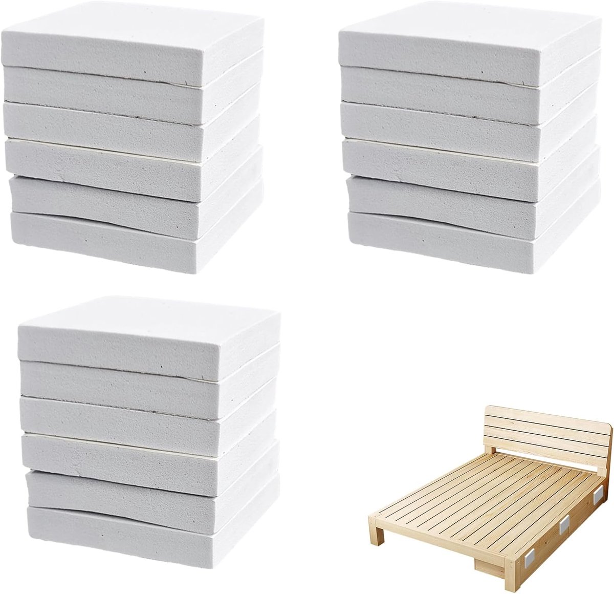 Afstandhouders van EVA-schuim, wit, wandbescherming, 10 mm, hoge dichtheid, zelfklevende meubelstopper voor bed, bank - ShopVlot