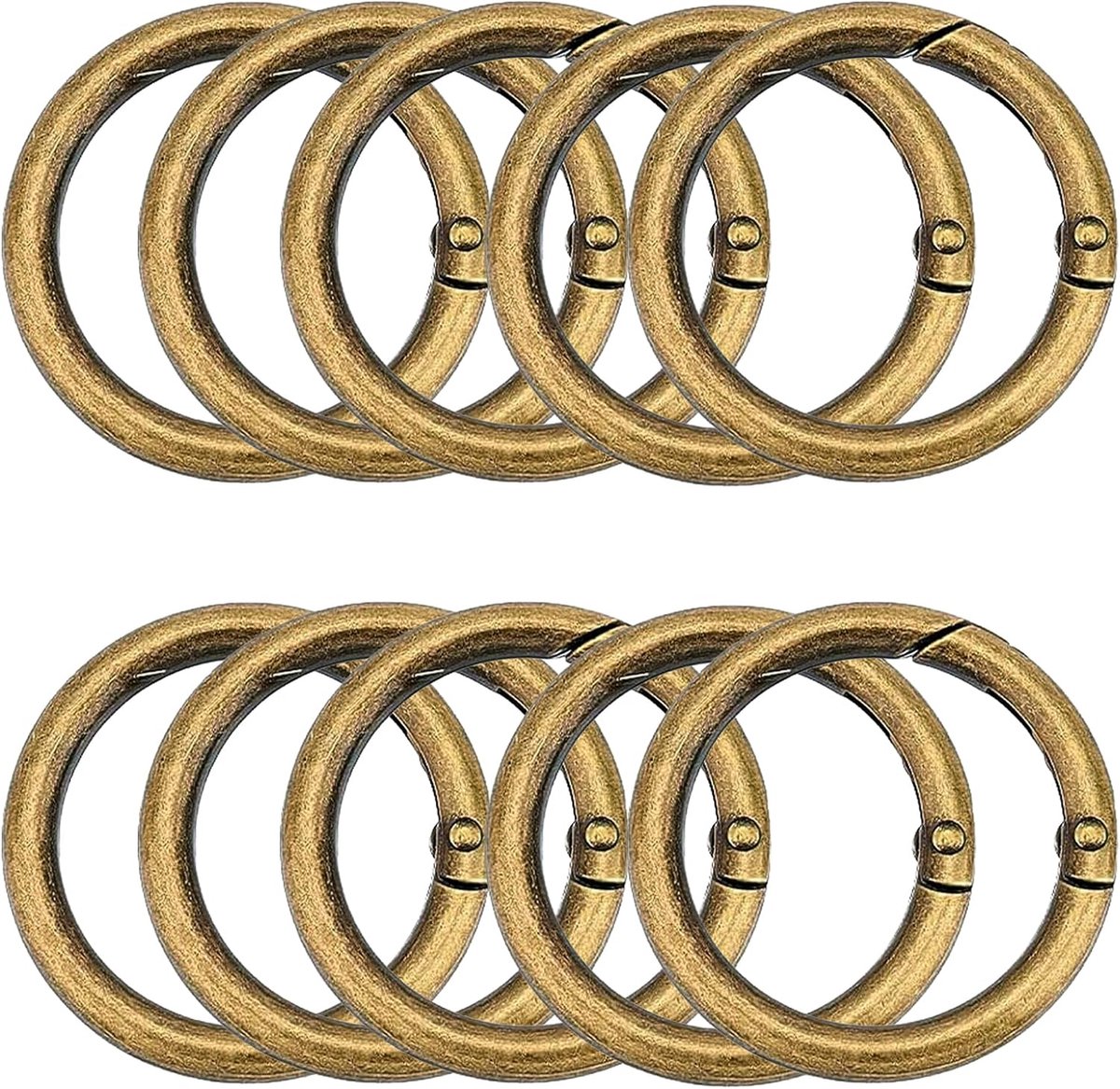 10 x Zinc Alloy Carabiner Hooks 49mm Round Carabiner Large Hooks Round Spring Zinc Alloy Rings Spring Buckles Round - ShopVlot