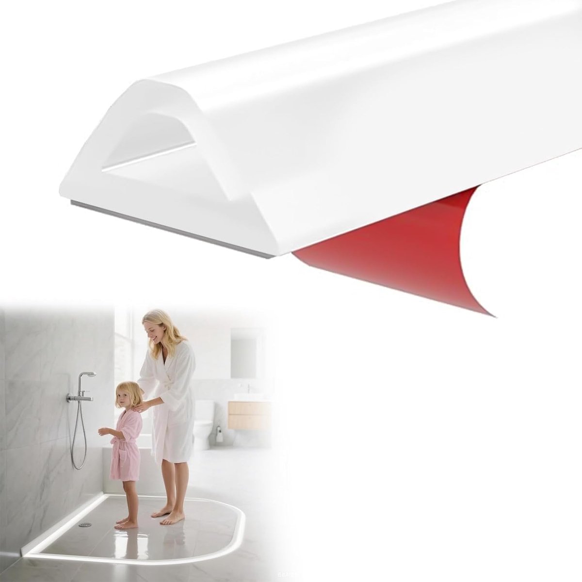 Self Adhesive Duct Protection for Shower Surge Protection Waterproof Strip for Bathroom Kitchen Water Stop Strip for - ShopVlot