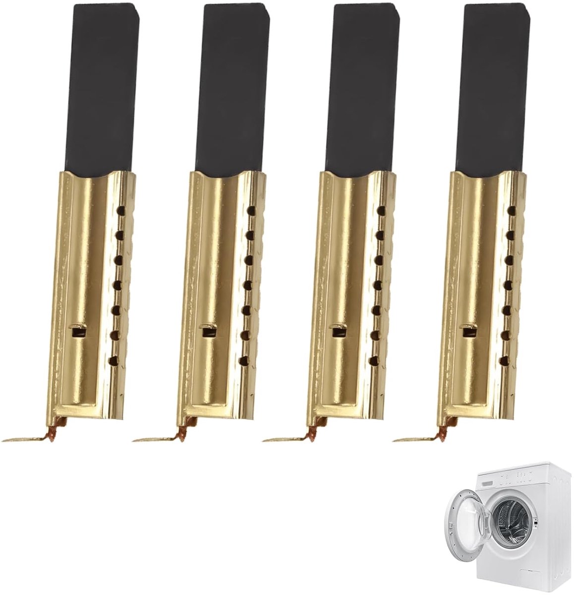 Set of 4 Carbon Brushes L94MF7 Carbon Insert Brushes L94MF7 for Washing Machine, Compatible with Whirlpool Welling - ShopVlot