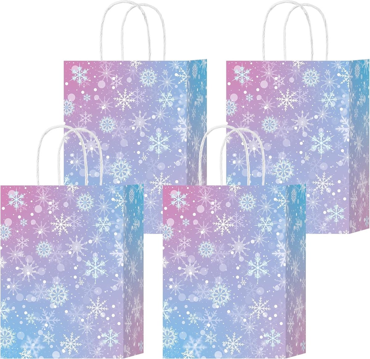 12 stuks geschenkzakjes voor Kerstmis, cadeauzakjes met handgrepen, voor kerstgeschenkverpakkingen - ShopVlot