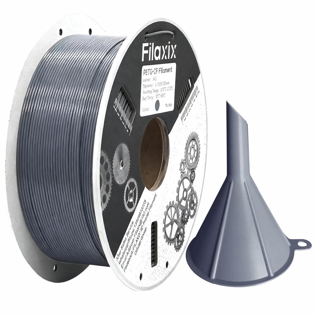 Solidchoice - Carbon Fiber PETG Filament 1.75 mm voor 3D Printers - Marble Grey