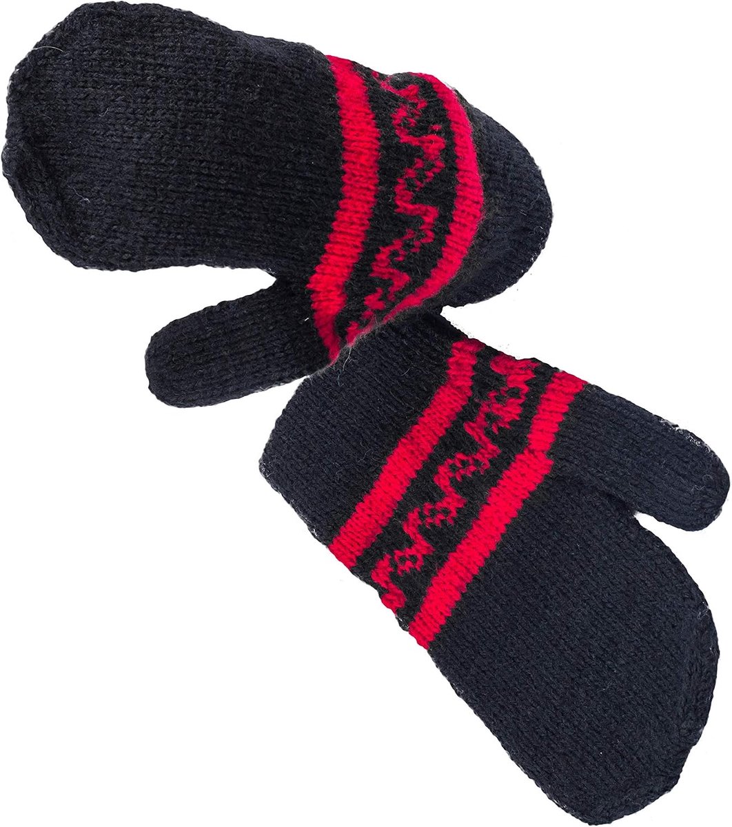 Gamboa - Alpaca Gloves Mittens - Available in different colors - Unisex Alpaca Gloves - Winter Gloves, Black - ShopVlot